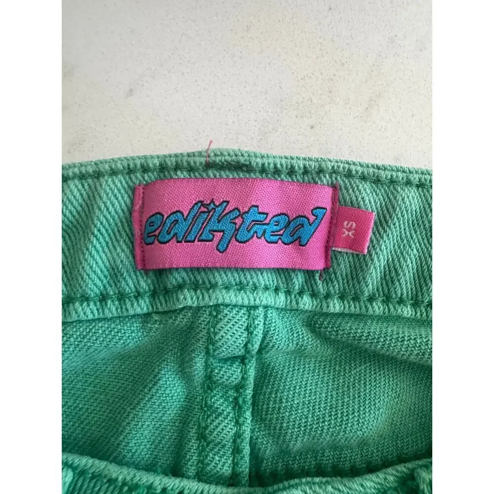 Edikted Green Straight Leg Jeans